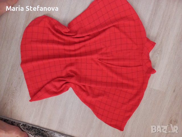 Блуза в оранжево-червен цвят , снимка 2 - Тениски - 41346184