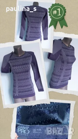 Два броя / Маркова термо спортна блуза / термо бельо "Crivit" sports, Pro / голям размер , снимка 10 - Блузи с дълъг ръкав и пуловери - 44889905