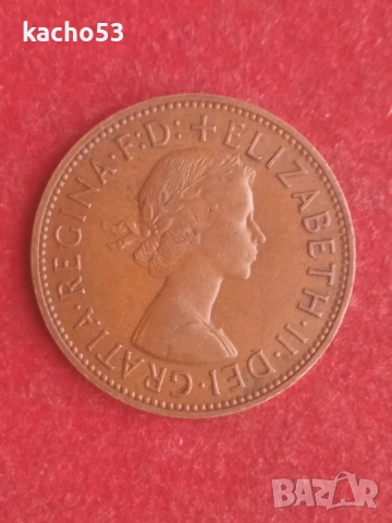 1 пени 1963 г. Великобритания., снимка 2 - Нумизматика и бонистика - 55752875