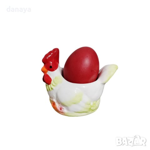 4508 Керамична поставка за великденско яйце Кокошка, снимка 1 - Декорация за дома - 44475127