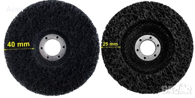 Абразивен диск, шлифовъчен нетъкан текстил 125x22mm , черен - твърд, снимка 3 - Други инструменти - 44492523