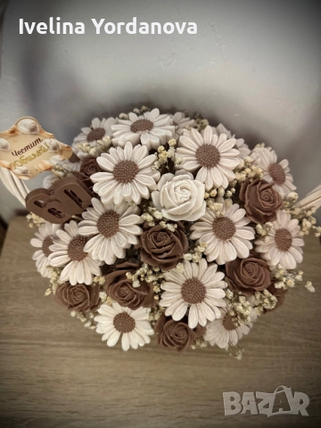 Кошница със сапунени цветя