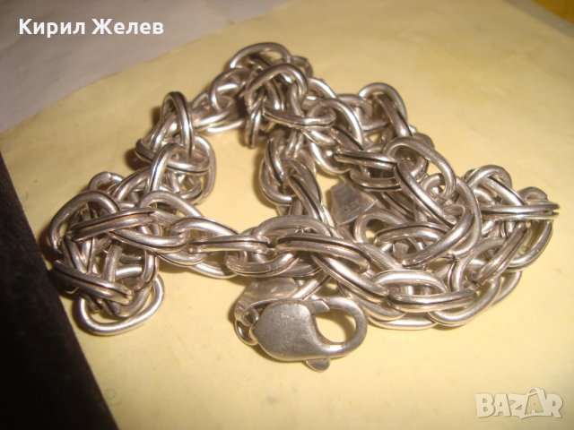 МЕГА КРАСИВ ВИНТИДЖ СТАР СРЕБЪРЕН ЛАНЕЦ СРЕБРО 925 РЕТРО АРТ ПЛЕТКА РЪЧНА МАЙСТОРСКА ИЗРАБОТКА 25976, снимка 15 - Колиета, медальони, синджири - 35949877