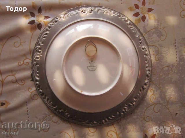 Уникална немска порцеланова чиния маркировки 3 порцелан, снимка 4 - Колекции - 34540752