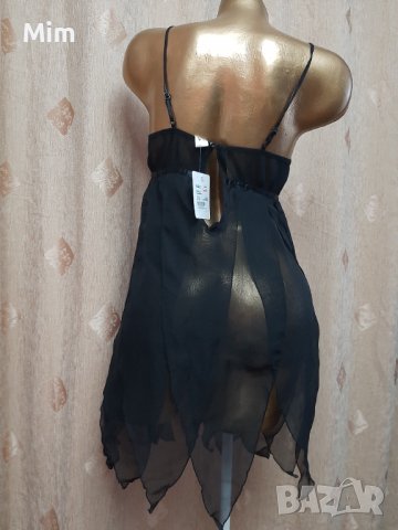  benotti 36 36/38 Черна раздвижена нощница , снимка 2 - Корсети, бюстиета, топове - 39523473