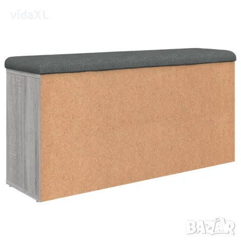 vidaXL Пейка за обувки, сив сонома, 102x32x50 см, инженерно дърво, снимка 7 - Маси - 56148112