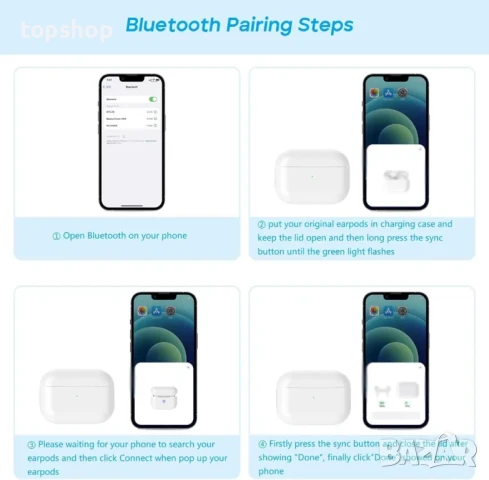 Оригинален резервен калъф за зареждане Saliop, съвместим с Air Pods Pro 1 и Pro 2 поколение, снимка 4 - Аксесоари за Apple - 50578077