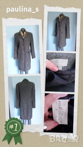 Два различни броя / Марково вълнено палто "Naf Naf" и "Top fashions" , снимка 4 - Палта, манта - 52158888