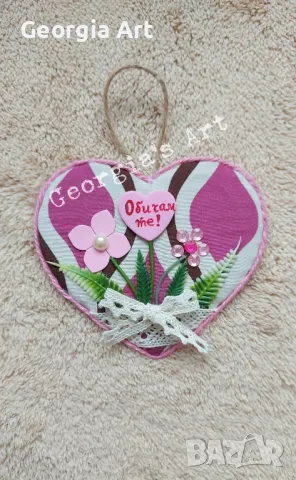 🩷 Декорация СЪРЦЕ с надпис ОБИЧАМ ТЕ! 🩷, снимка 2 - Декорация за дома - 48709675