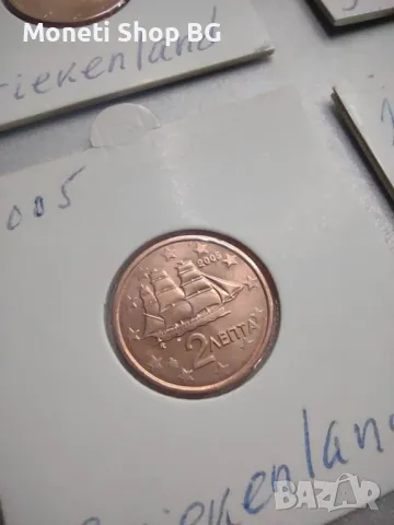 Лот от 8бр. Евроцентове - Гърция -UNC, снимка 4 - Нумизматика и бонистика - 48817238