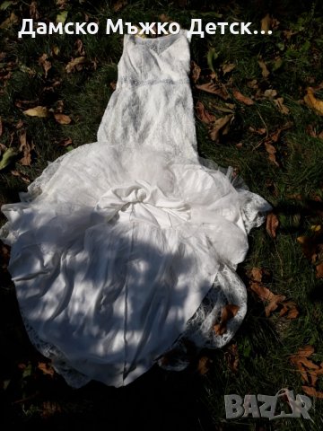 Булченска рокля дантела S-M Размер, снимка 7 - Сватбени рокли - 34378994