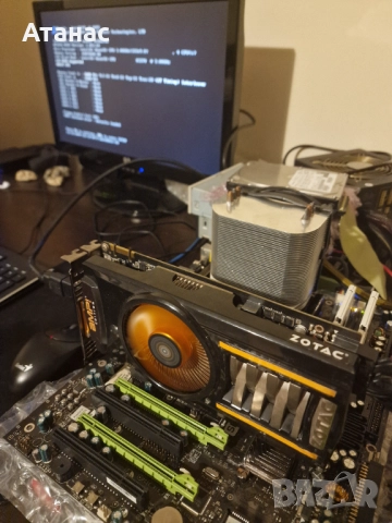 2бр ретро видеокарти за SLI режим ZOTAC GTX 460 AMP! Edition 1GB DDR5 256bit , снимка 2 - Видеокарти - 51690917