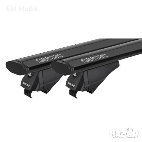 Алуминиеви греди MENABO Leopard черни за стандартен и плътен рейлинг, снимка 2 - Аксесоари и консумативи - 44398302