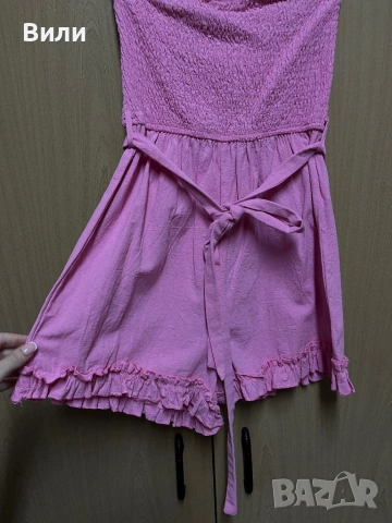 Дамски летен гащеризон без презрамки, снимка 2 - Гащеризони - 53857247