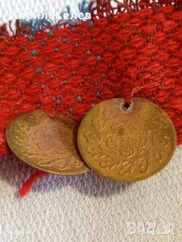 Лента косичник с пендари стар рядък за НАРОДНА НОСИЯ, , КОЛЕКЦИЯ 51057, снимка 4 - Други ценни предмети - 52442756