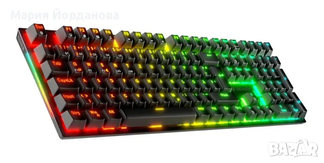Геймърска механична клавиатура Oversteel KOVAR Wireless, RGB, FE Layout, Черна, снимка 2 - Клавиатури и мишки - 55743196