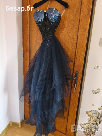 Официална рокля с пайети  от две части 