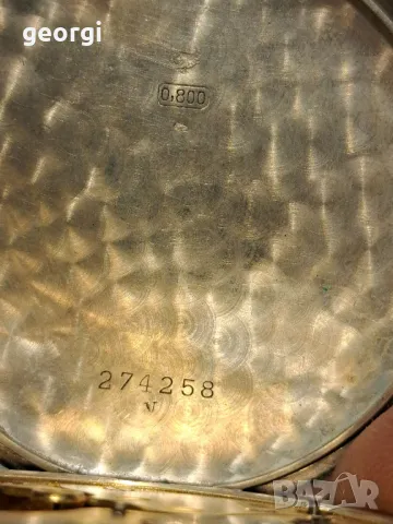 швейцарски сребърен джобен часовник Levrette , снимка 7 - Антикварни и старинни предмети - 47667488