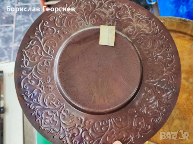 Медна чиния за стена бакър, снимка 3 - Антикварни и старинни предмети - 51200569
