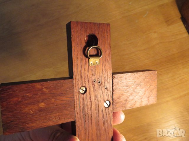 Стар кръст разпятие Христово, Исус Христос 25 х 17 см с красиви мотиви, снимка 6 - Антикварни и старинни предмети - 34625383