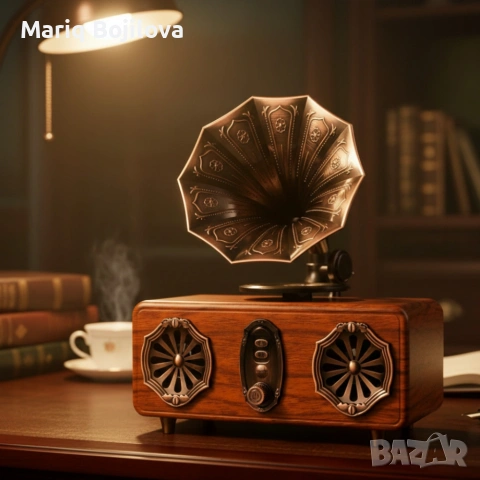 Bluetooth радио колонка AS36, 2x5W, 1800mAh – ретро и мощна, снимка 2 - Радиокасетофони, транзистори - 53441324