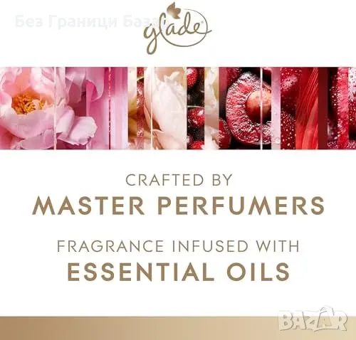 Нов Комплект Ароматни Свещи Glade 6 броя Череша и Божур за дома арома, снимка 4 - Други - 47373902