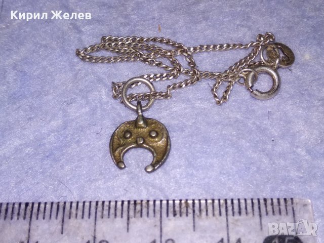 ФИНА СРЕБЪРНА ГРИВНА СРЕБРО 925 с ПОСРЕБРЕНА СТАРИННА ОСМАНСКА МАЙСТОРСКА ВИСУЛКА ПОЛУМЕСЕЦ 38665, снимка 13 - Гривни - 41638194