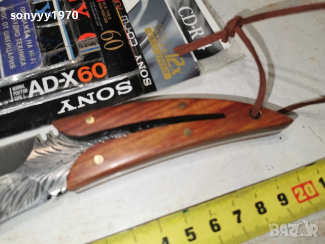 НОЖ С ДЪРВЕНА ДРЪЖКА И ВРЪВ 2102261612, снимка 3 - Ножове - 53573520