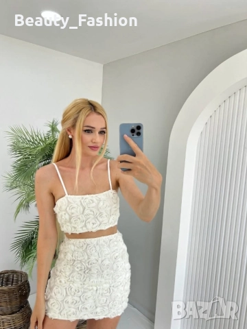 Бял дамски сет, снимка 2 - Комплекти - 52325738