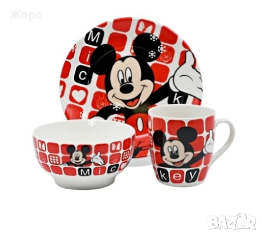 Детски порцеланов сервиз за хранене , 3 части различни фигури , снимка 6 - Сервизи - 52525590