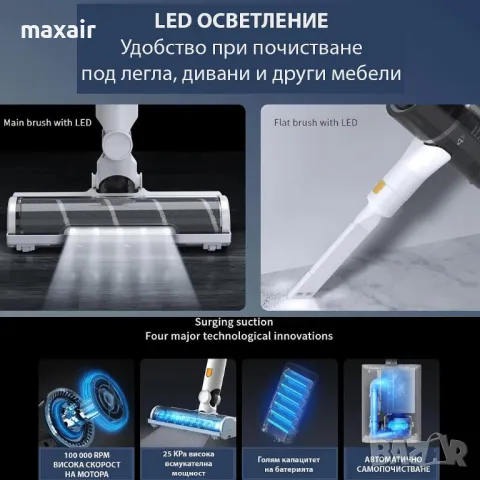 Безкабелна прахосмукачка с автоматично самопочистване Xiaomi Lydsto H4 * Безплатна доставка, снимка 5 - Прахосмукачки - 47461940