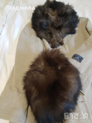 Шапка и яка от лисица естествен косъм, снимка 4 - Шапки - 50961827