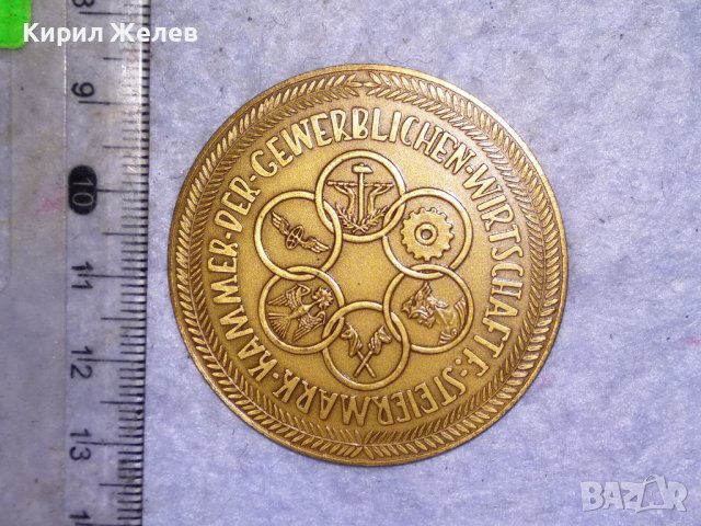 JOHANN TISCHBERGER РЯДЪК НАГРАДЕН КРАСИВ ДВУСТРАНЕН КОЛЕКЦИОНЕРСКИ БРОНЗОВ ПЛАКЕТ 38548, снимка 7 - Антикварни и старинни предмети - 41512140