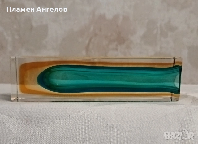 Рядък колекционерски модел Ваза - Мурано техника "Sommerso" , снимка 8 - Антикварни и старинни предмети - 53867532