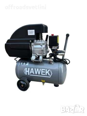 Бутален въздушен компресор HAWEK 25 литра – 1.8kW, 8 bar, маслен, 230V, снимка 3 - Аксесоари и консумативи - 51056832