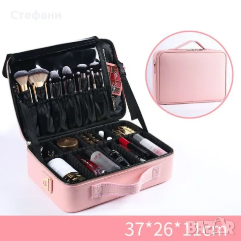 Професионален куфар с три отделения за козметика , снимка 3 - Куфари - 56152581