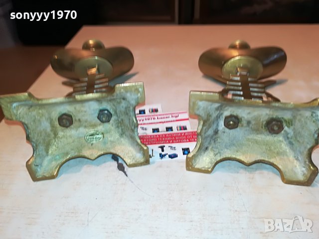 СВЕЩНИЦИ ОТ ФРАНЦИЯ 2БР МЕД/МЕСИНГ 3011221634, снимка 4 - Антикварни и старинни предмети - 38853726