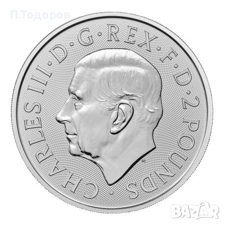 1 oz Сребърна монета "Кралския Герб" 2023 - Великобритания, снимка 2 - Нумизматика и бонистика - 42228661