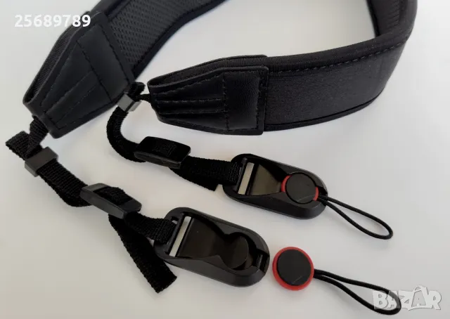 Удобна мека каишка Canon за фотоапарат с клипсове за бързо откачане, снимка 3 - Чанти, стативи, аксесоари - 47312795