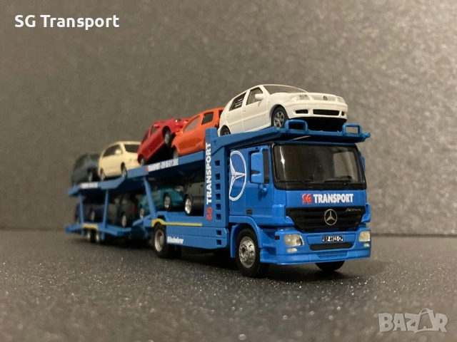 Mercedes Actros 1844 MP2 Kässbohrer SuperTrans Herpa 1:87 Автовоз, снимка 7 - Колекции - 53055804