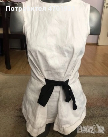 Бял дамски топ, снимка 2 - Корсети, бюстиета, топове - 53216265