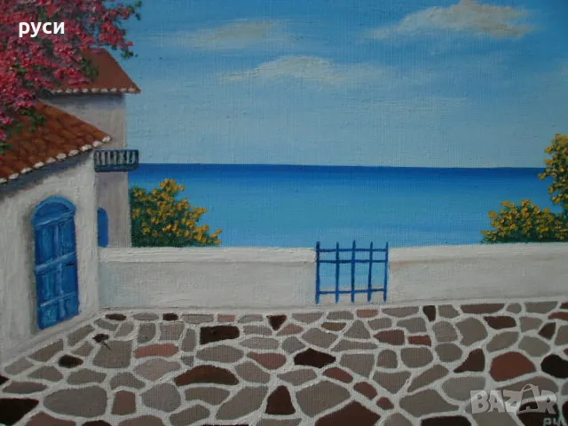 Гръцки пейзаж, снимка 3 - Картини - 47498966