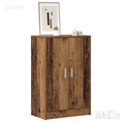 vidaXL Шкаф за обувки, старо дърво, 60x35x92 см, инженерно дърво, снимка 3 - Шкафове - 56148201