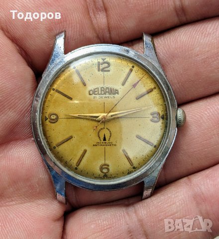 Vintage Delbana Swiss Made 21 jewels, снимка 1 - Мъжки - 41862708