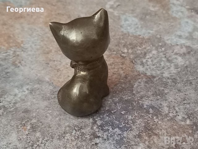 Месингово коте статуетка, фигурка , снимка 2 - Декорация за дома - 41826059