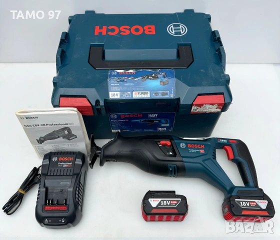 BOSCH GSA 18V-28 - Безчетков саблен трион 2x18V 5.0Ah неразличим от нов!