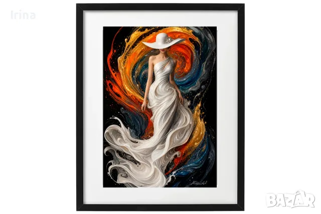 Картина "Жена в бяло" - digital art, снимка 3 - Картини - 55981826