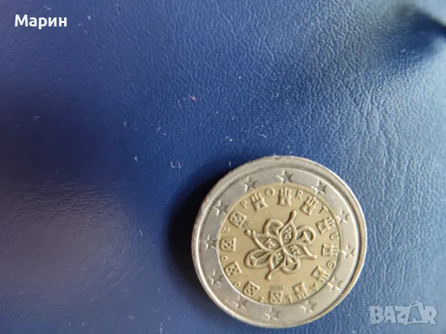 2 Евро монета 2002 г. на Португалия с печатна грешка, колекционерски артикул, снимка 3 - Нумизматика и бонистика - 50167884