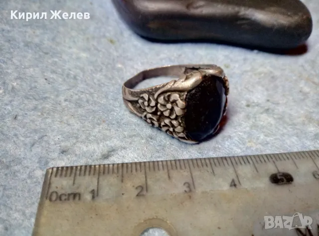СТАРИНЕН ФЛОРАЛЕН БЕЛ ЕПОК СРЕБЪРЕН ПРЪСТЕН ЛАКИРАНО СРЕБРО ВИСОКА ПРОБА РЪЧНА ИЗРАБОТКА 49110, снимка 8 - Антикварни и старинни предмети - 49247739