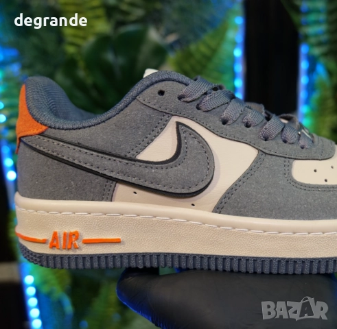 Маратонки Nike Air Force 1 - сиво с оранжево, снимка 3 - Маратонки - 51629702